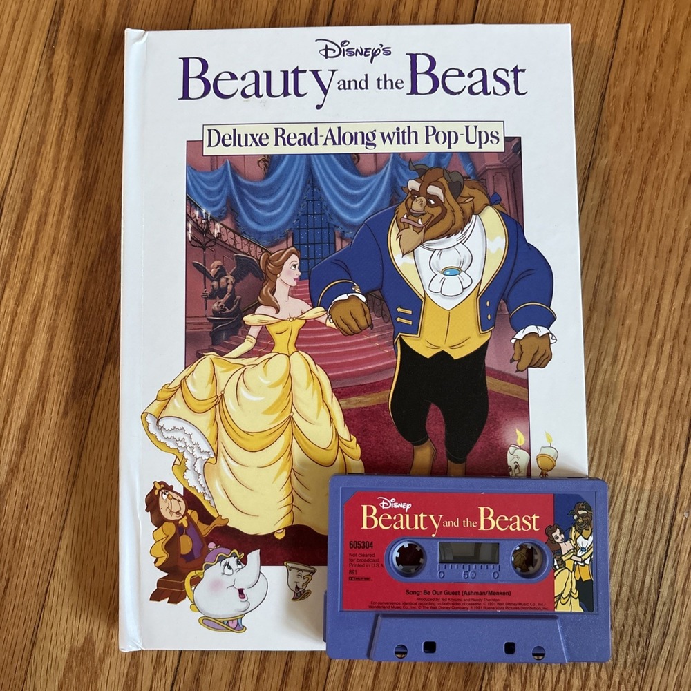 Disney Beauty And The Beast Deluxe Read-Along With Pop-Ups Book & Tape